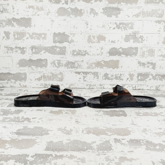 MIA Black Double Strap Buckle Slides Sandals V633 - Picture 7 of 11